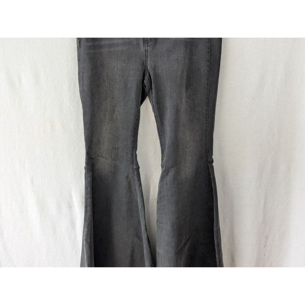 Free People Flared Bell Bottom Stretch Jeans Black Women's Size 28 - Picture 6 of 11